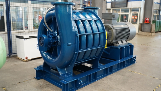 HT250 Shell Multistage Centrifugal Air Blower Airfoil Return Flow Blade Atinge alta pressão estática