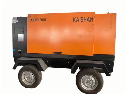 Compressor de ar móvel de baixo ruído para uso industrial pesado