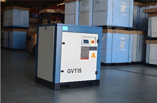 Screw air compressor with high volumetric efficiency