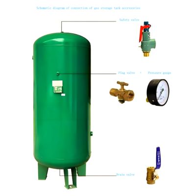 Tanque de armazenamento de gás com capacidade de 0,3-100 m3
